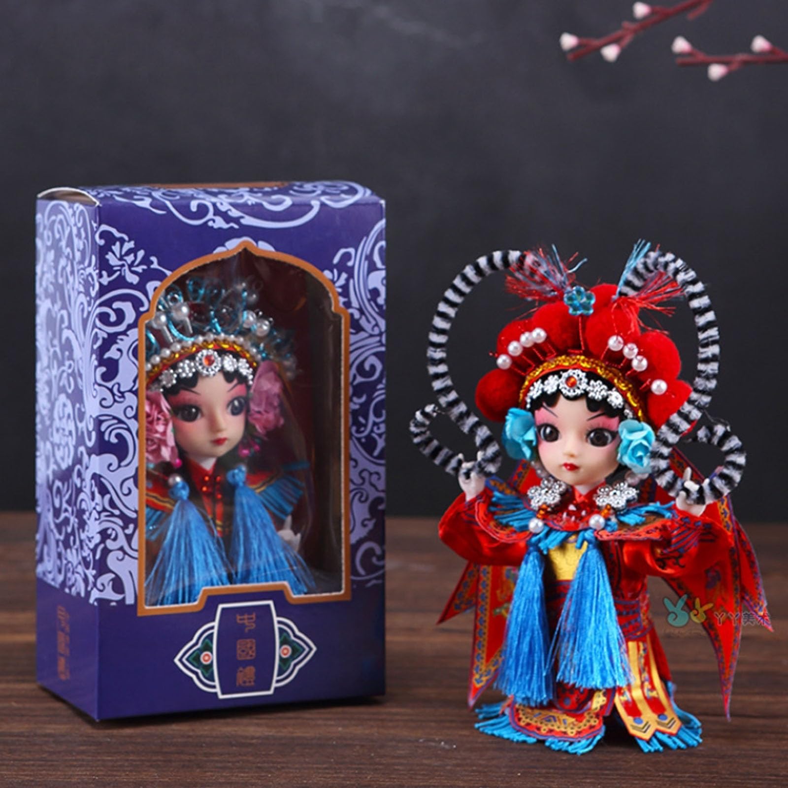 Amazon.co.jp: 中国の伝統的な手工芸品のシルクの置物、中国風の民芸品