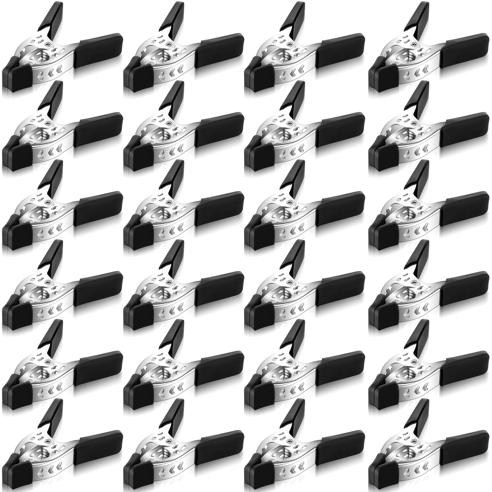 Honeydak 24 abrazaderas de resorte de 4 pulgadas, abrazaderas de resorte de metal de apertura de mandíbula de 1.5 pulgadas, clips resistentes para carpintería, telón de fondo, fotografía, muebles,