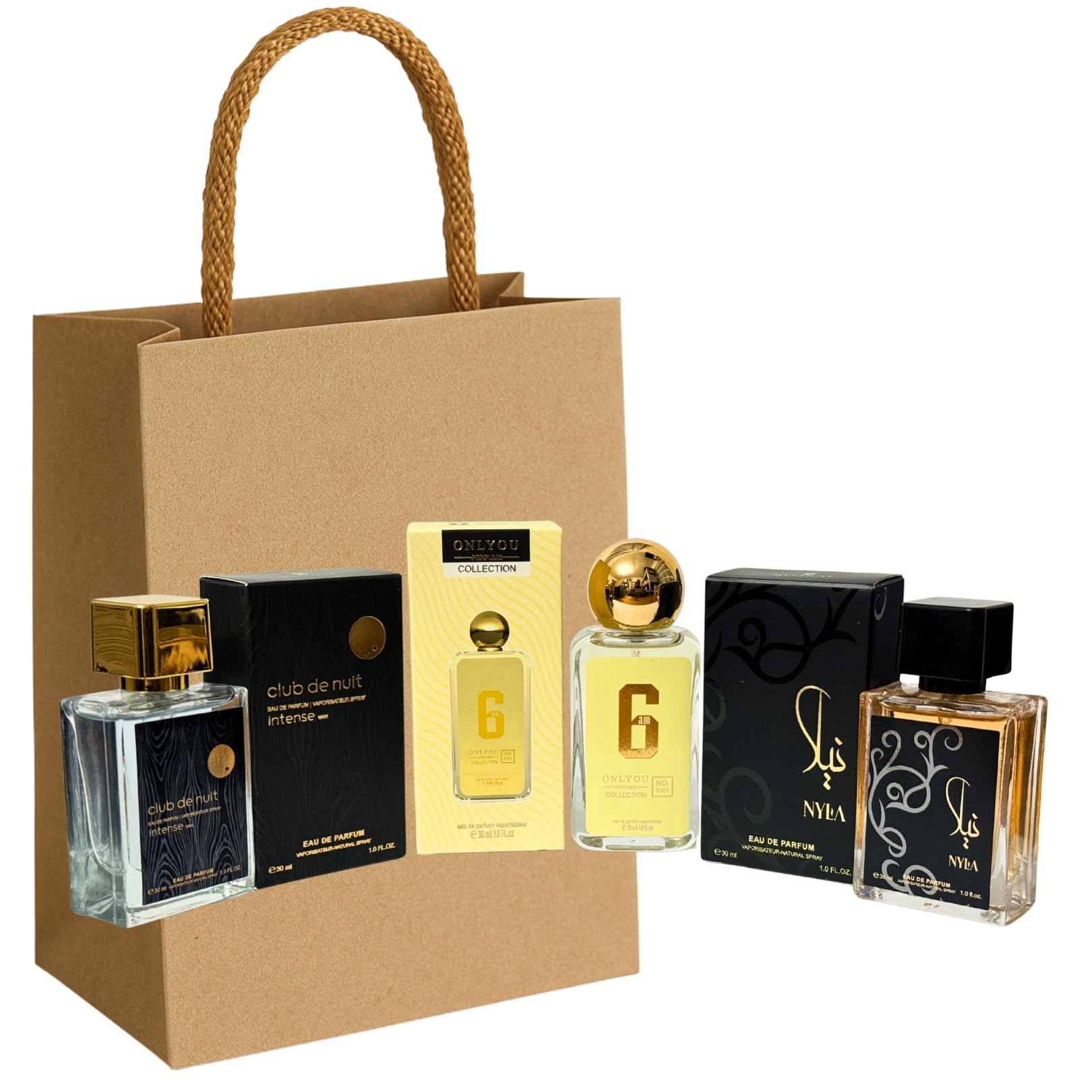 3 Perfumes Gift Set for Men Club de Nuit Intense, Onlyou No. 8161