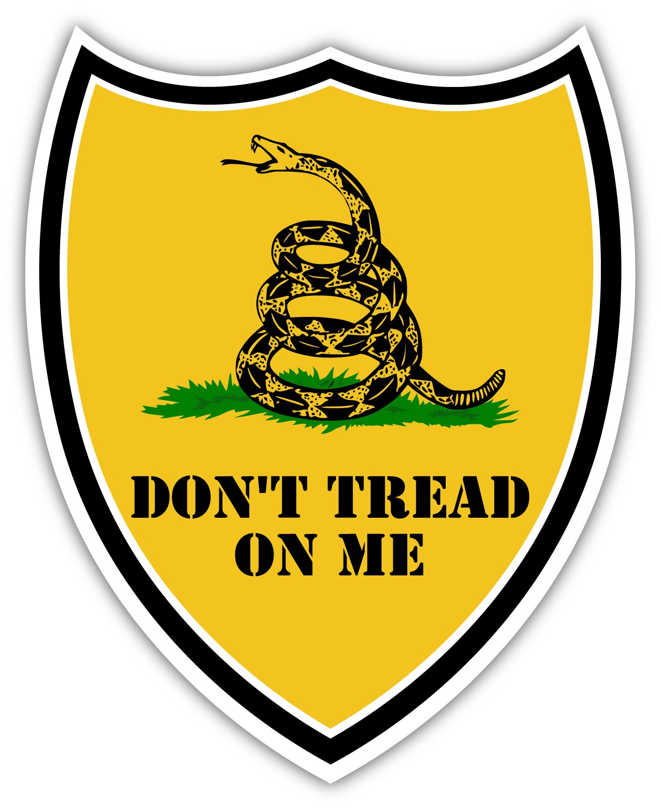 Don't Tread On Me Flag Car Sticker Decal Shield 3M Rattlesnake Flag Gadsden Flag Snake 4x5 inches