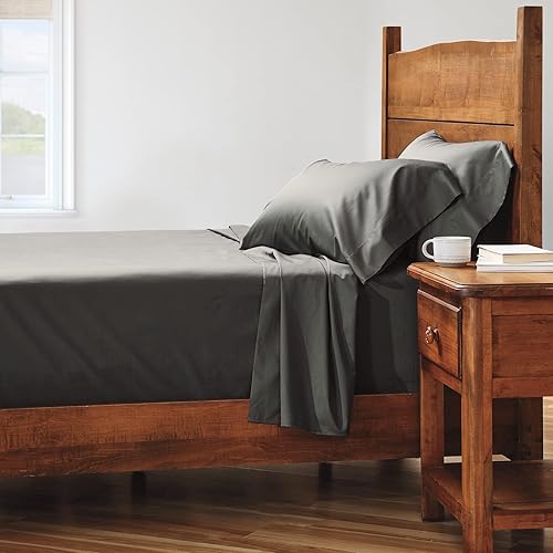 Miniatura 7 de Heritage - Juego de sábanas  100% algodón, calidad premium, tejido satinado ultra suave, transpirable, bolsillos profundos, juego de 4 piezas,