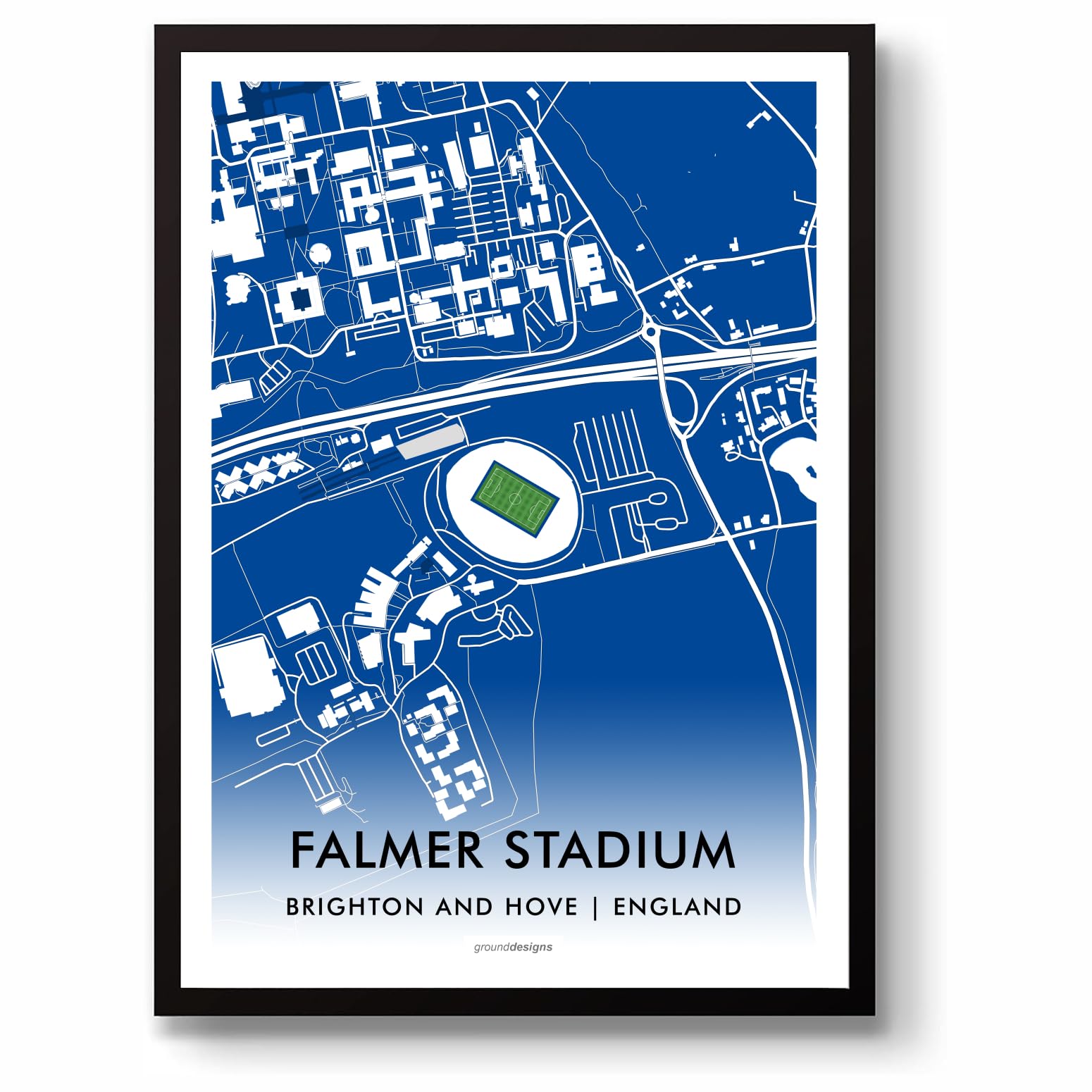 GroundDesigns BRIGHTON AND HOVE ALBION Falmer Stadium Map