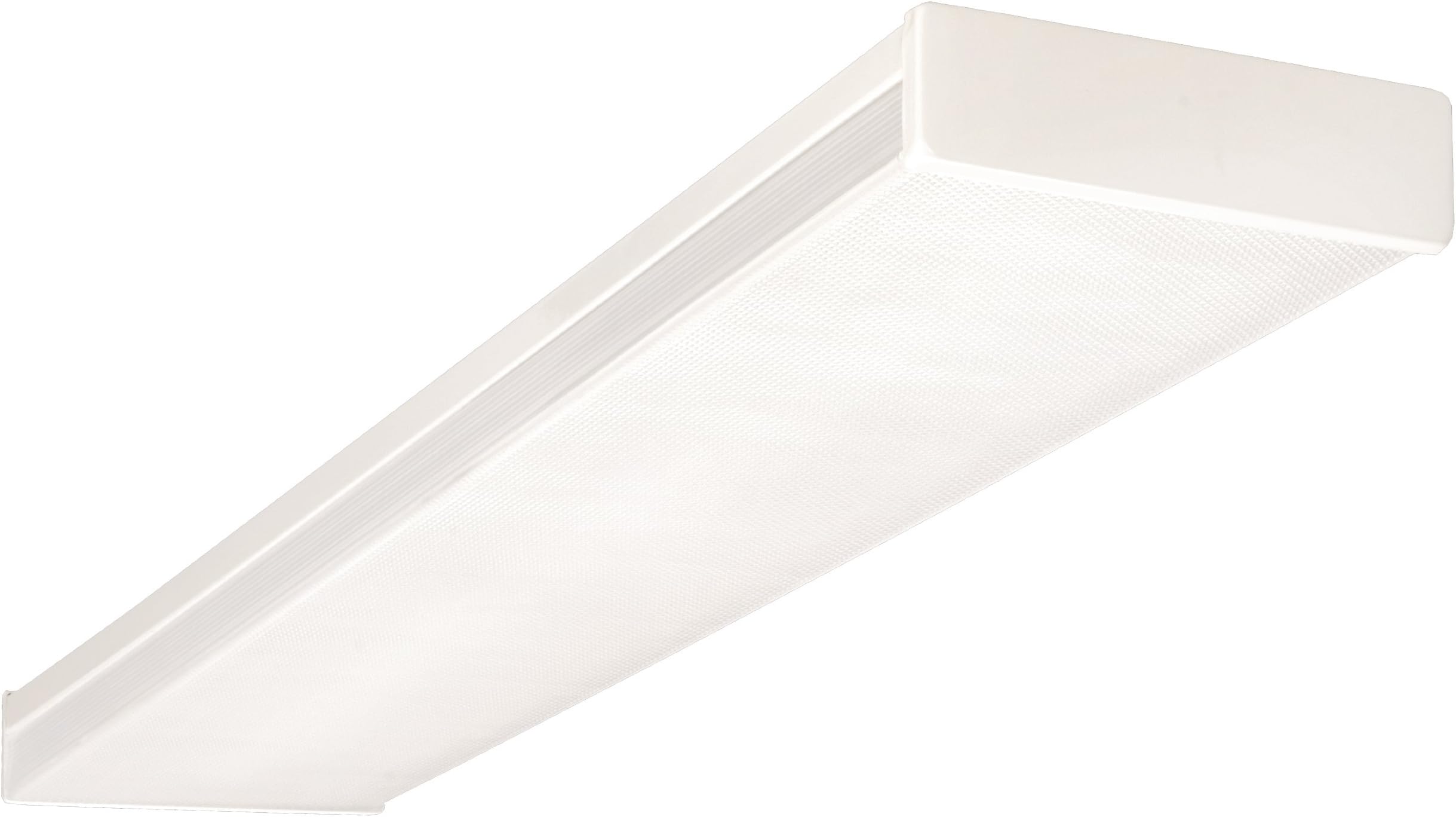 NICOR Lighting 4 Ft. 32W Standard 2-Lamp Fluorescent Wraparound Ceiling Fixture (10370EB), 8.5"