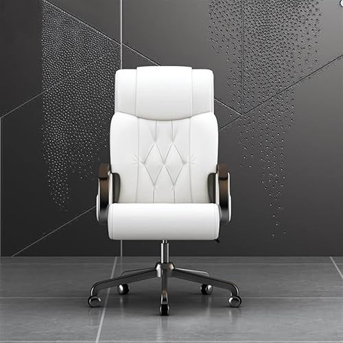 Miniatura 4 de SKIMT Silla de escritorio de oficina, silla blanca de oficina, silla plegable giratoria, sillón