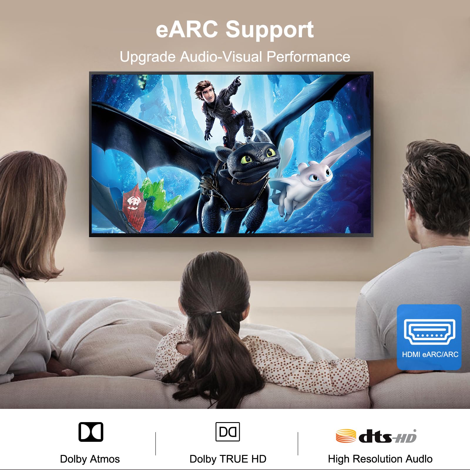 eARC HDR10 Dolby Vision 15,2 m kabel światłowodowy HDMI 2.1, 48 Gb/s, 8K @ 60 Hz, 4K @ 120 Hz, eARC HDR10 Dolby Vision do PS4/PS5, Xbox X/S, TV HD, monitor, kina domowego