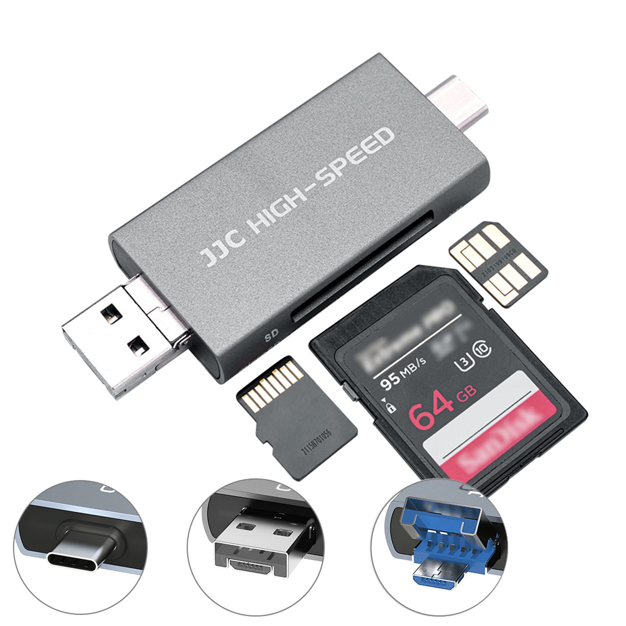 Amazon.co.jp: JJC 高速転送 3in1 SDカードリーダー 【USB 3.0 / USB