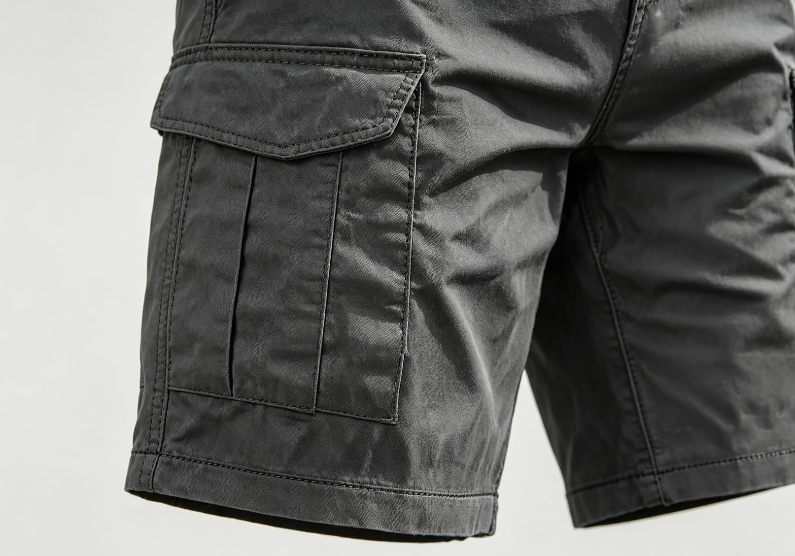 Pantaloncini da lavoro da uomo, 2 pezzi, cargo con molte tasche, leggeri e