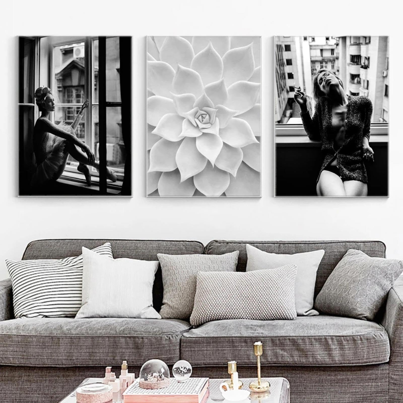 Affiches de fille sexy en tableau sur toile femme fumée et impressions d'art mural 60x80cm