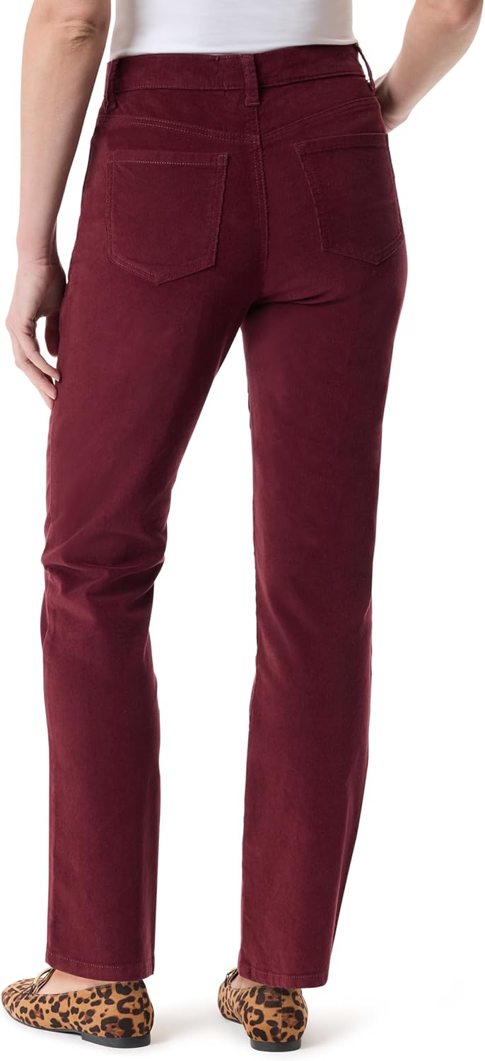 Gloria Vanderbilt Womens Amanda Corduroy Slim High Rise Pant Standard - Image 2