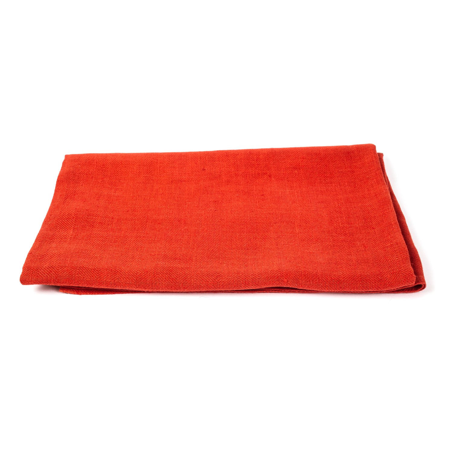 Serviette de bain en lin pour peaux sensibles : grand drap orange 100x140cm Lara par LinenMe