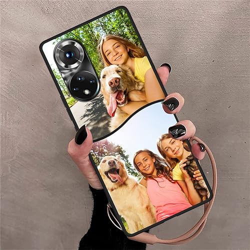 Miniatura 7 de Personalized Phone Case for Honor 50 657 Inch Custom Multiple Picture Anti-Drop Case Customized Name Soft Case Birthday Gift for Family Men Women