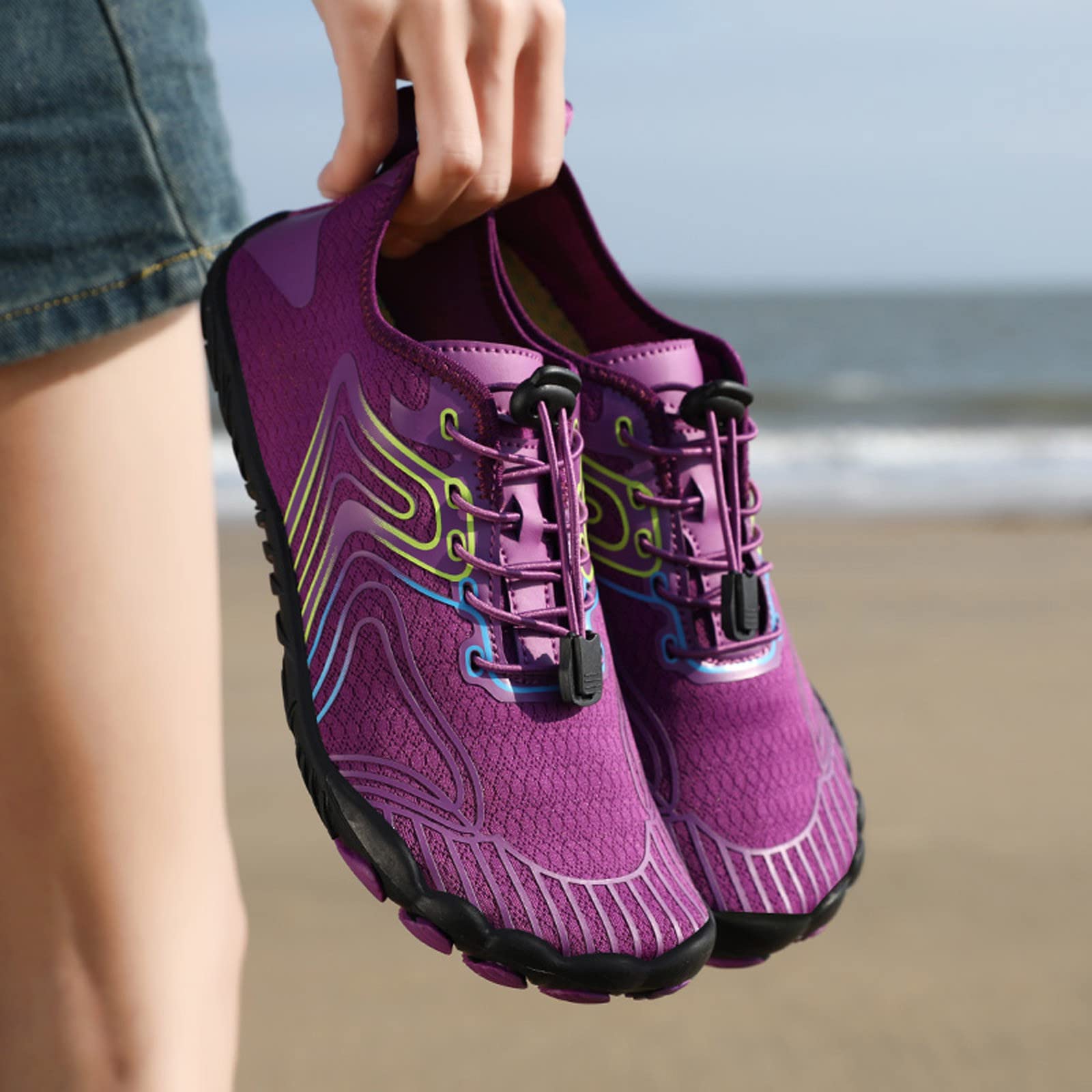 Scarpe da Scoglio Uomo Scarpette Bambina per Sassi Mare Donna Trasparenti Fiume Sandali Scogli Il Spiaggia Acqua Traspiranti Acquatiche con Ginnastica di Ciabatte Gomma