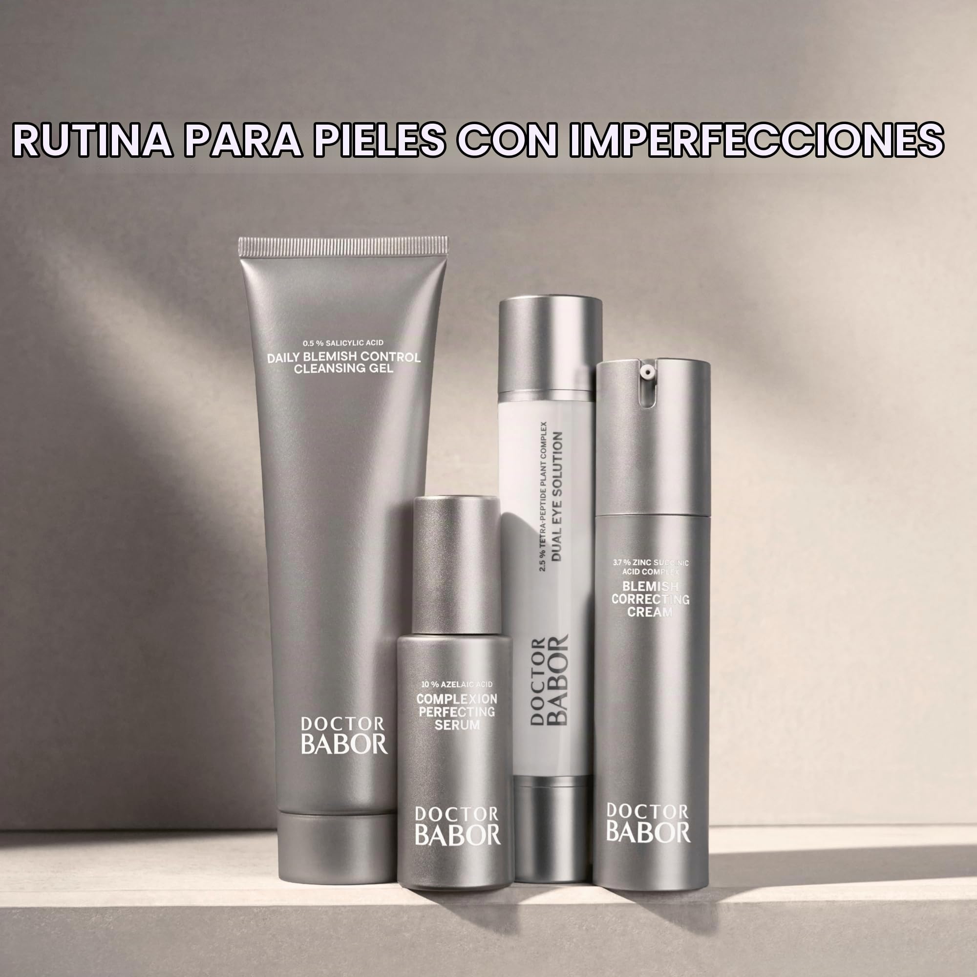 DOCTOR BABOR Clarifying Complexion Perfecting Serum – Sérum facial despigmentante facial vegano con ácido hialurónico, ácido azelaico y ácido láctico, para una piel más uniforme (30 ml)