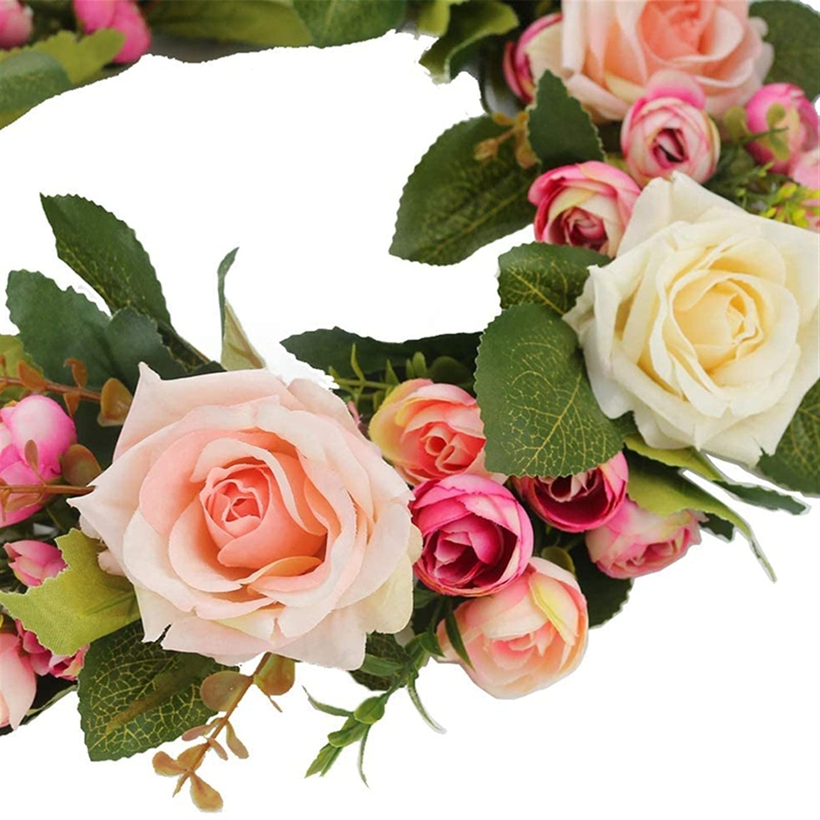 Decorazione fiori artificiali corona noel piccola