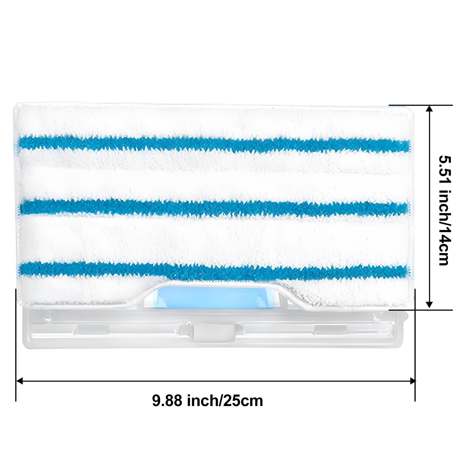 HARY Für Shark VacMop Pads wiederverwendbare Ersatzpads mit Schmutzkammer, Mikrofaser-Wischmopp-Nachfüllpackung, kompatibel mit Shark VM200, VM205, VM250, VM252 für Hartbodenreinigung (Blau und Weiß)
