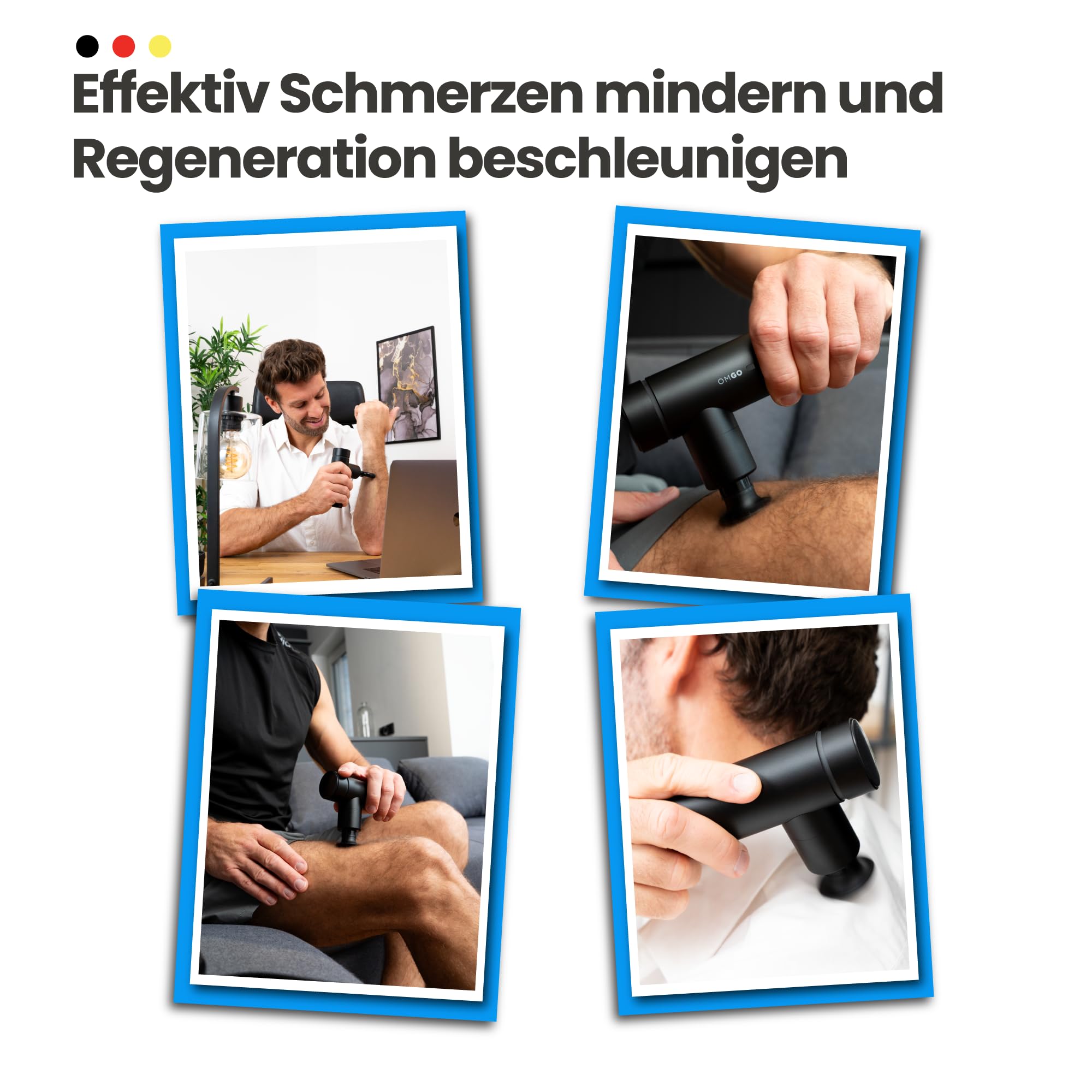 OrthoMechanik® Go 2.0 | Kompakte Massagepistole mit App-Expertenvideos, tragbar & leise I Für schnelle Regeneration & Schmerzlinderung