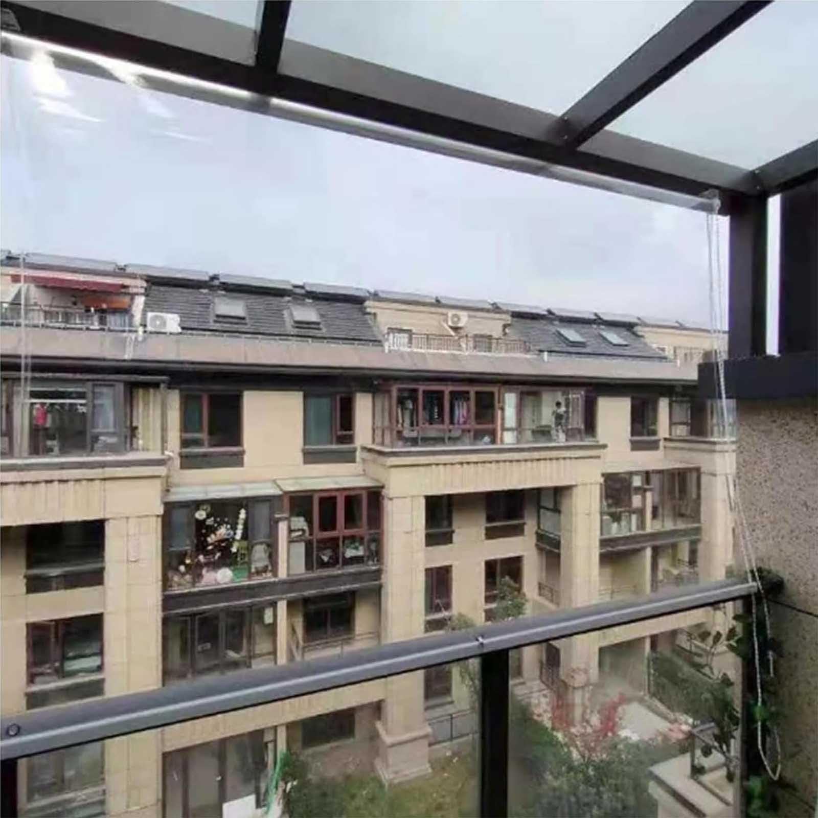 Générique Stores Enrouleurs Extérieurs en PVC Stores Enrouleurs Transparents Et Imperméables en PVC Grands Stores À Enroulement Transparents Rideau Imperméable for Jardin Extérieur