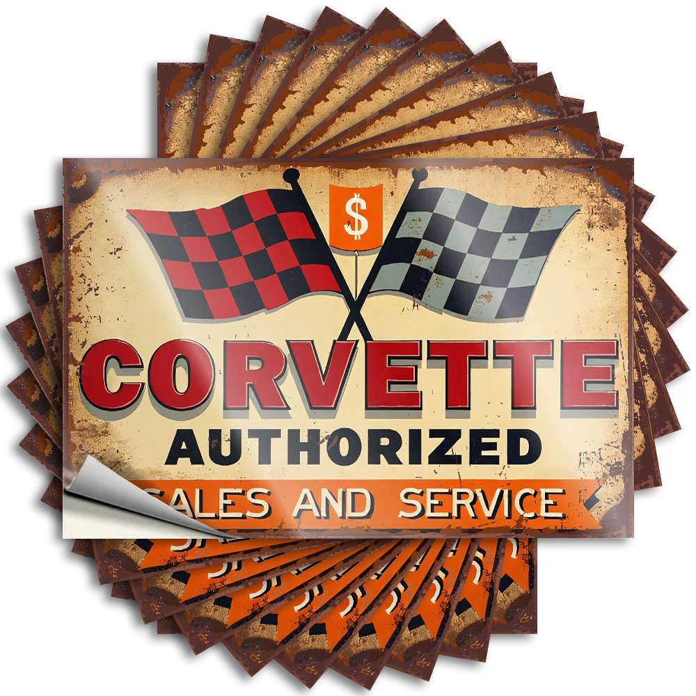 Emo Case Saying | Corvette Authorized Sales and Service Western for Hunting Decor(12X18CM)