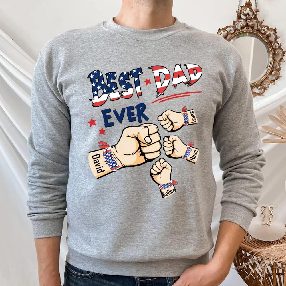 Personalized Shirt for Dad Shirt with Kids, Gifts for Dad Papa Shirts, Fathers Day Birthday Gifts, Gifts for Men Shirt - Image 2