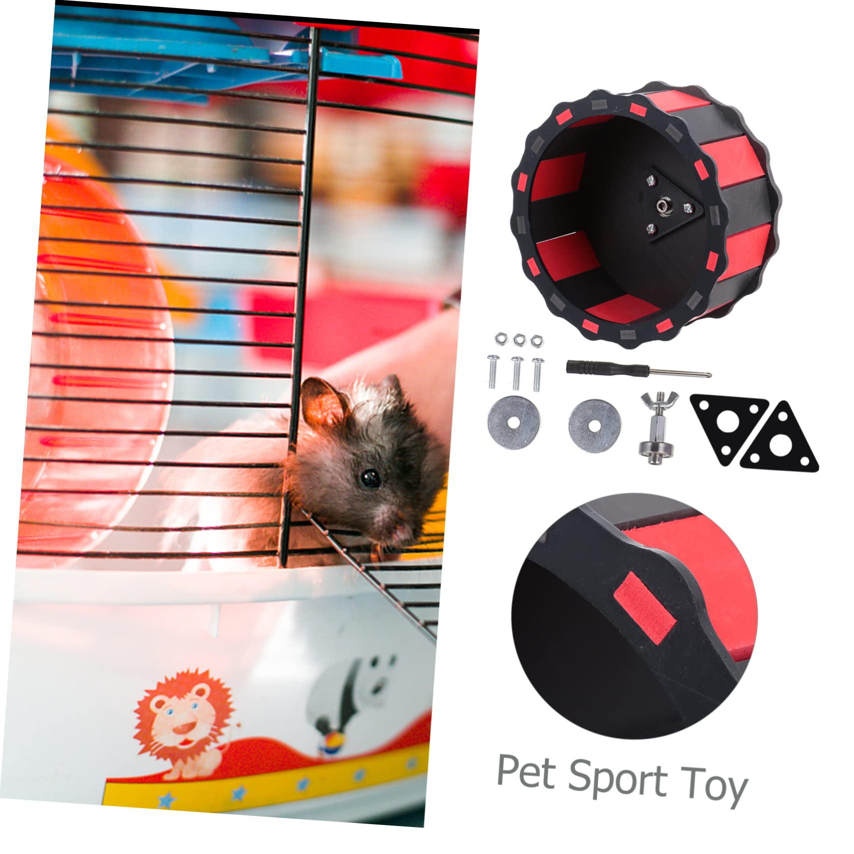 COLLBATH Quiet Hamster Wheel Exercise Running Wheel for Dwarf Hamster Pet Plaything Toy