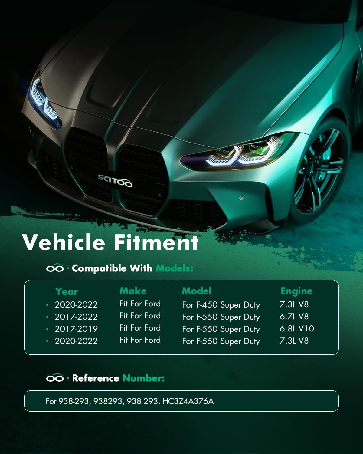 SCITOO 37.58"-40.93" Front Driveshaft Assembly Drive Shaft Prop Shaft Fit For Ford For F-250/For F-350/For F-450/For F-550 Super Duty 2017-2022, 4WD, Replace OE 938-293, 938293