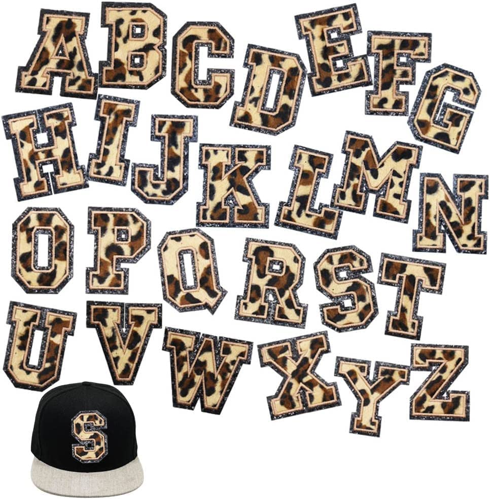 Sponsored Ad – SYOSI Large Size Chenille Letter Patches Black Glitters Border Leopard Iron on Patches Varsity Custom Patches Sew on Repair Embroidered Varsity Appliques Patches for Clothing Hats Bags 26 Pcs