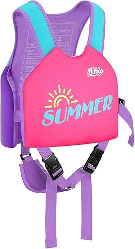 Miniatura 6 de MoKo Chaleco de natación para niños pequeños, chaqueta de natación de dibujos animados para niños que pesan de 22 a 66 libras, flotadores para niños