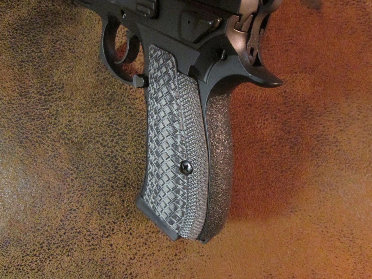 SandPaperPistolGrips' (Brand) Black Scorpion Peel and Stick Grip