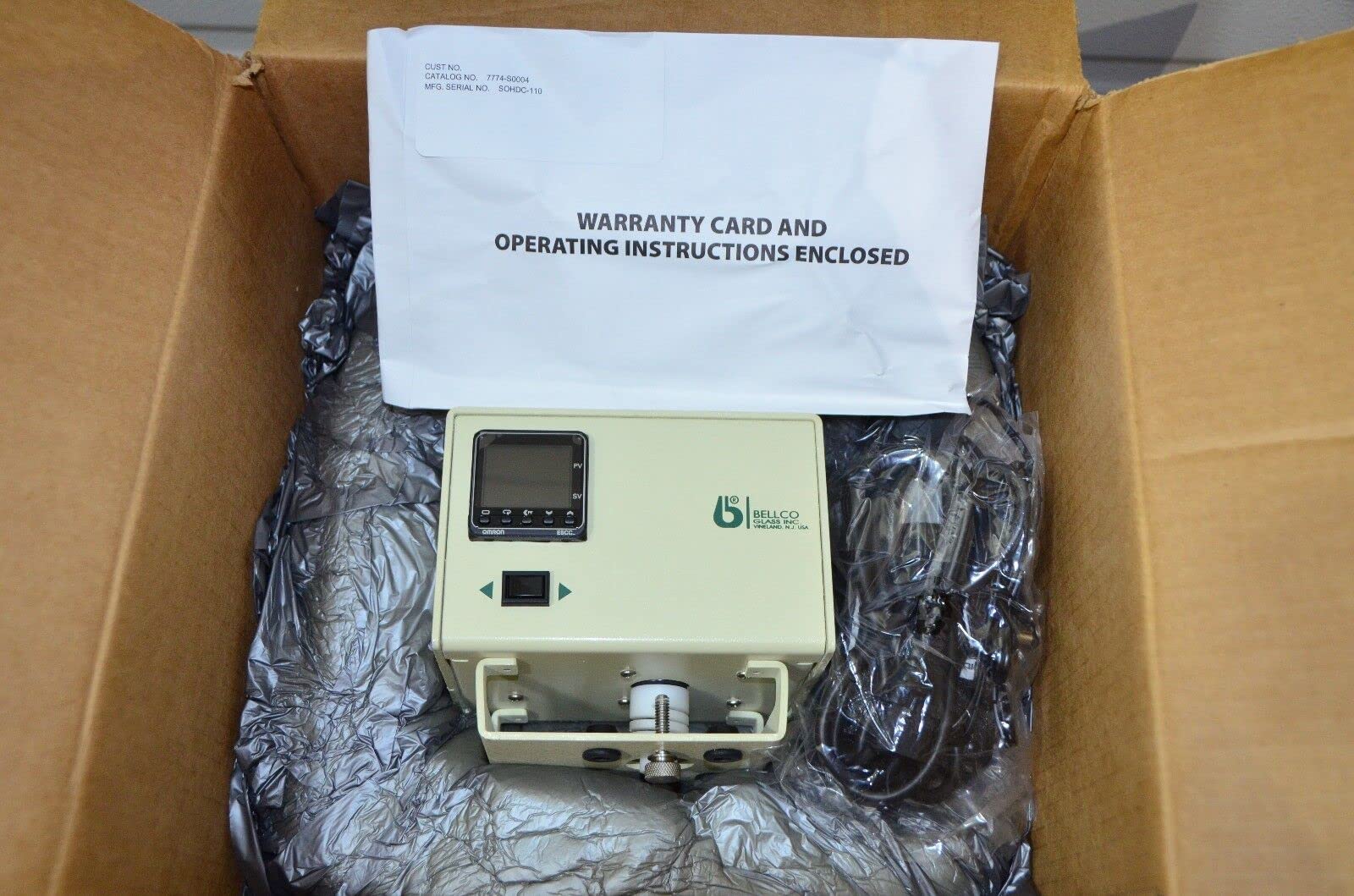 Bellco Special Order Low Profile OHD 4-20mA Overhead Drive Stirrer 115V New Nib