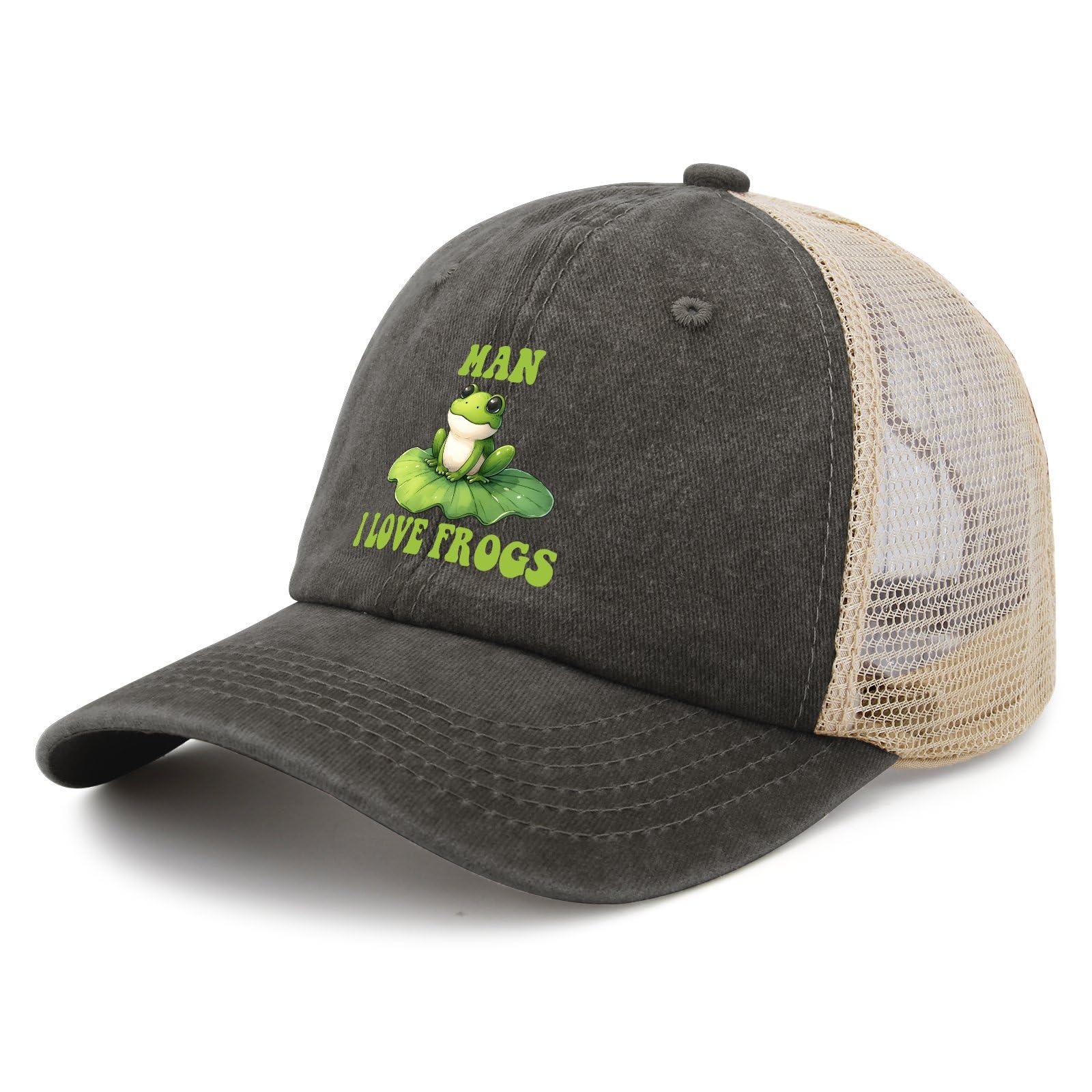 Man I Love Frogs Hats Camping Cap for Girlfriends