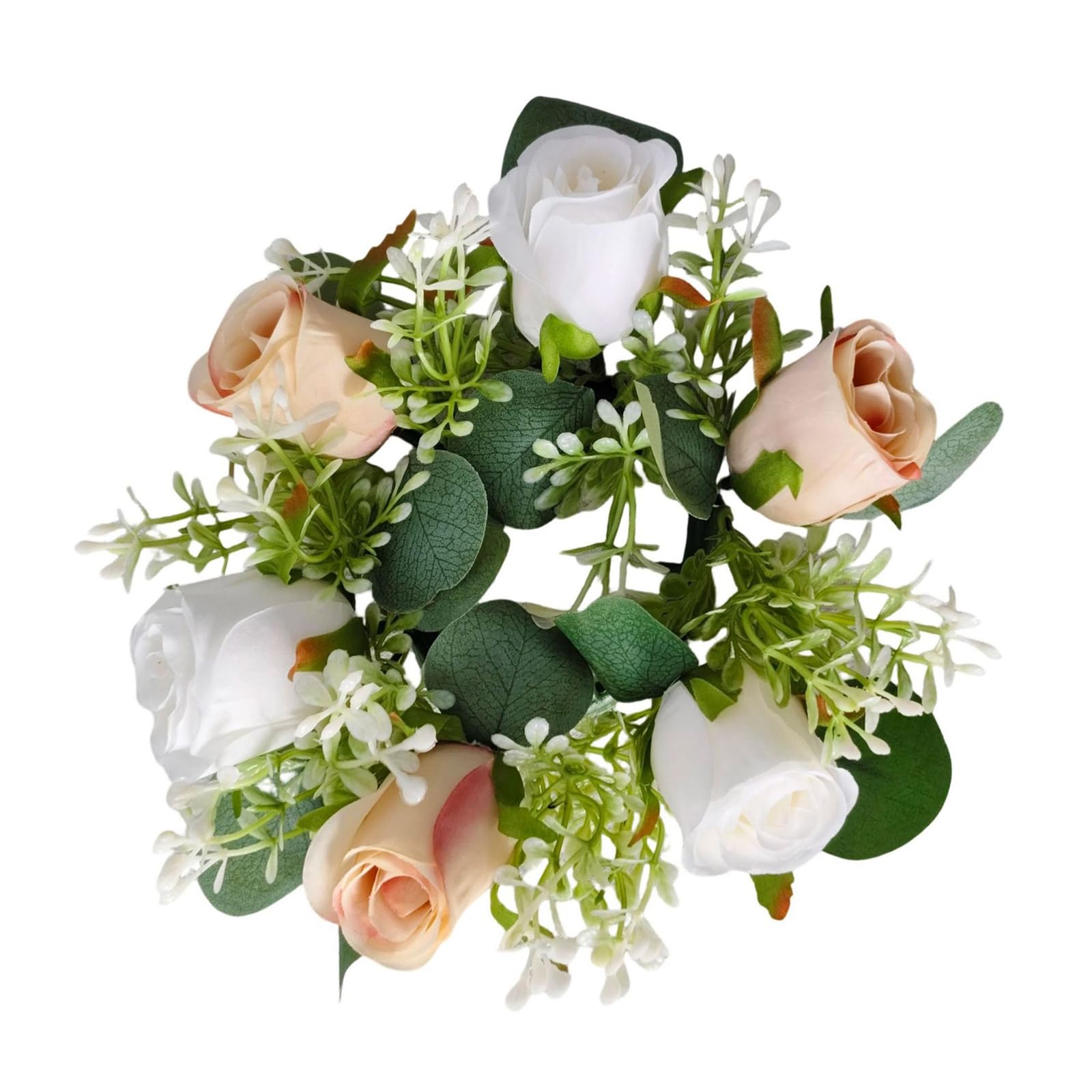 Realistic Silk Rose Wreath Floral Table Centerpiece for Home Decoration and More Occasion Artificial Floral Table Centerpiece