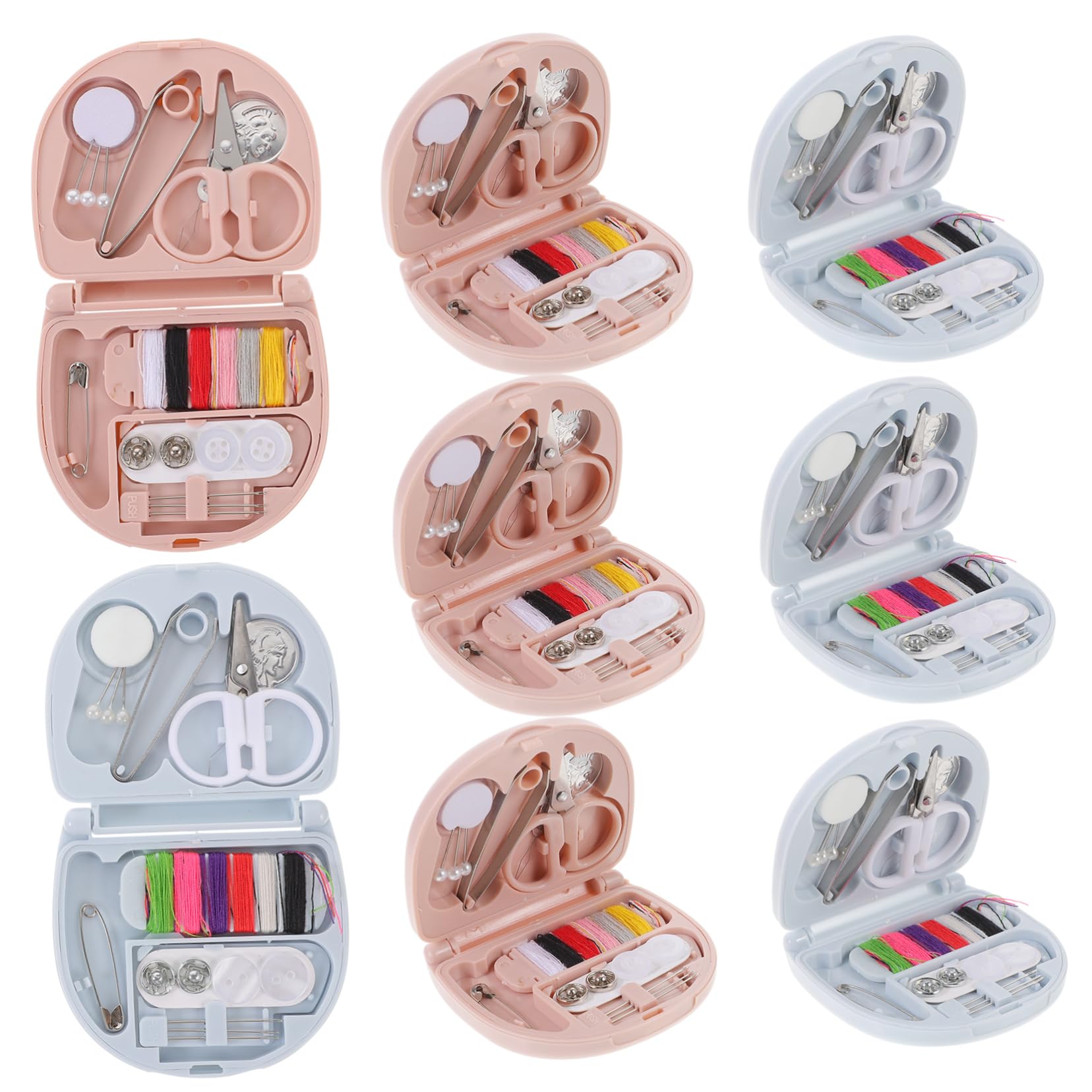 TEHAUX 8juegos Kit De Costura Portátil De Aguja Hilo Herramientas Para Ropa Accesorios Diy