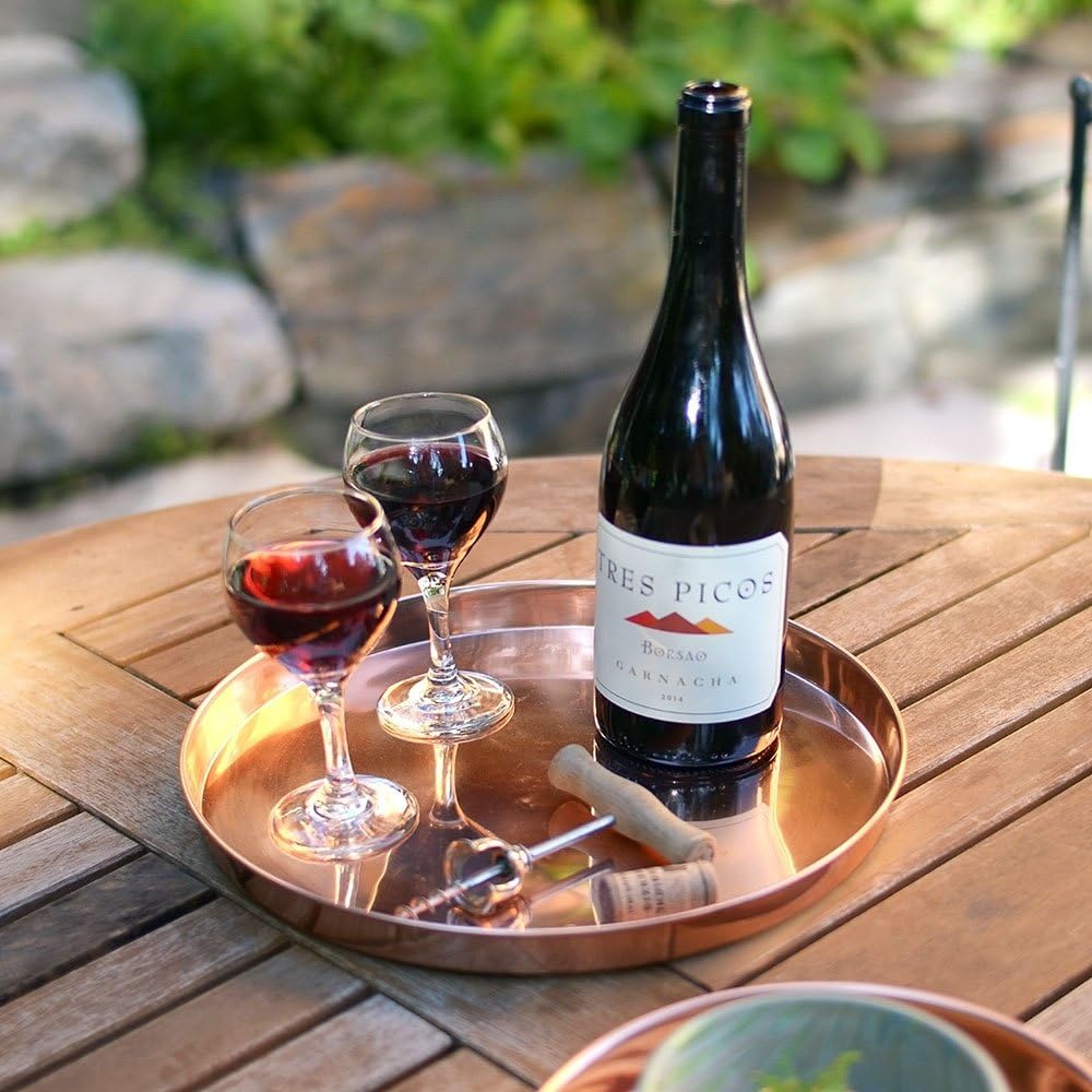 Achla Designs Round Tray, 12", Copper