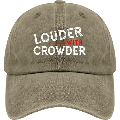 additio Baseball Caps Louder with Crowder Baseball Cap, Funny Baseball Cap for Men