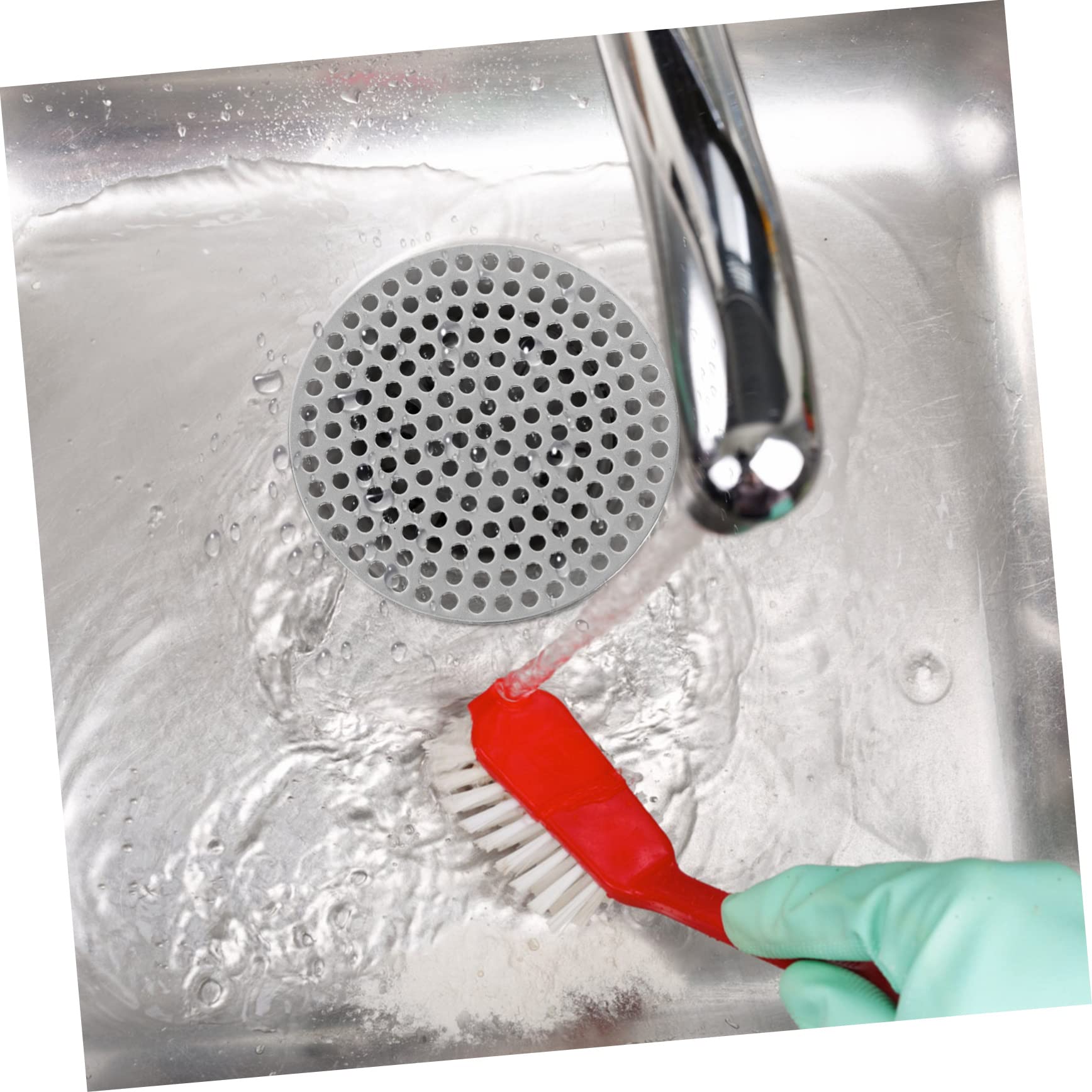 SHINEOFI 2 Sätze Abflussdeckel Dusch Haarfänger Spüle Abdeckung Für Bodenablauf Für Küchen Und Badezimmer Verhindert Verstopfungen 4 Stück * 2