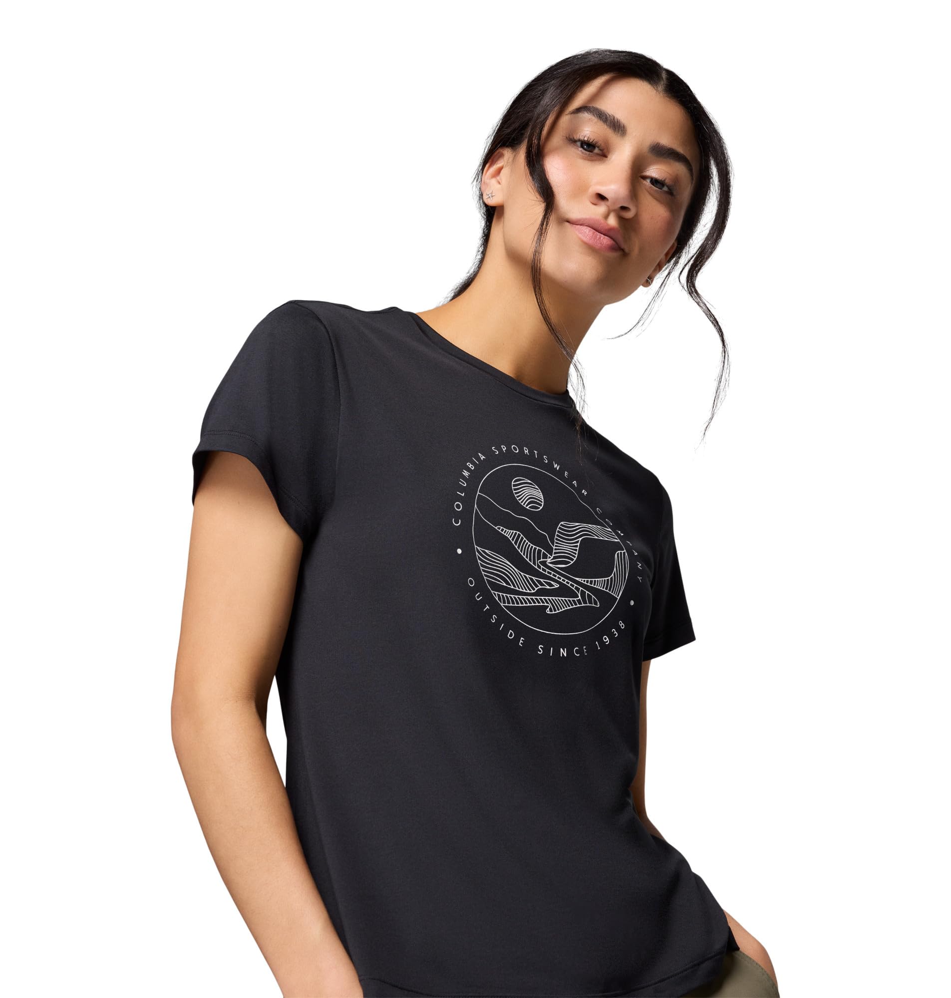 Columbia Sloan Ridge Graphic Short Sleeve tee Camiseta de Manga Corta Mujer (Pack de 1)