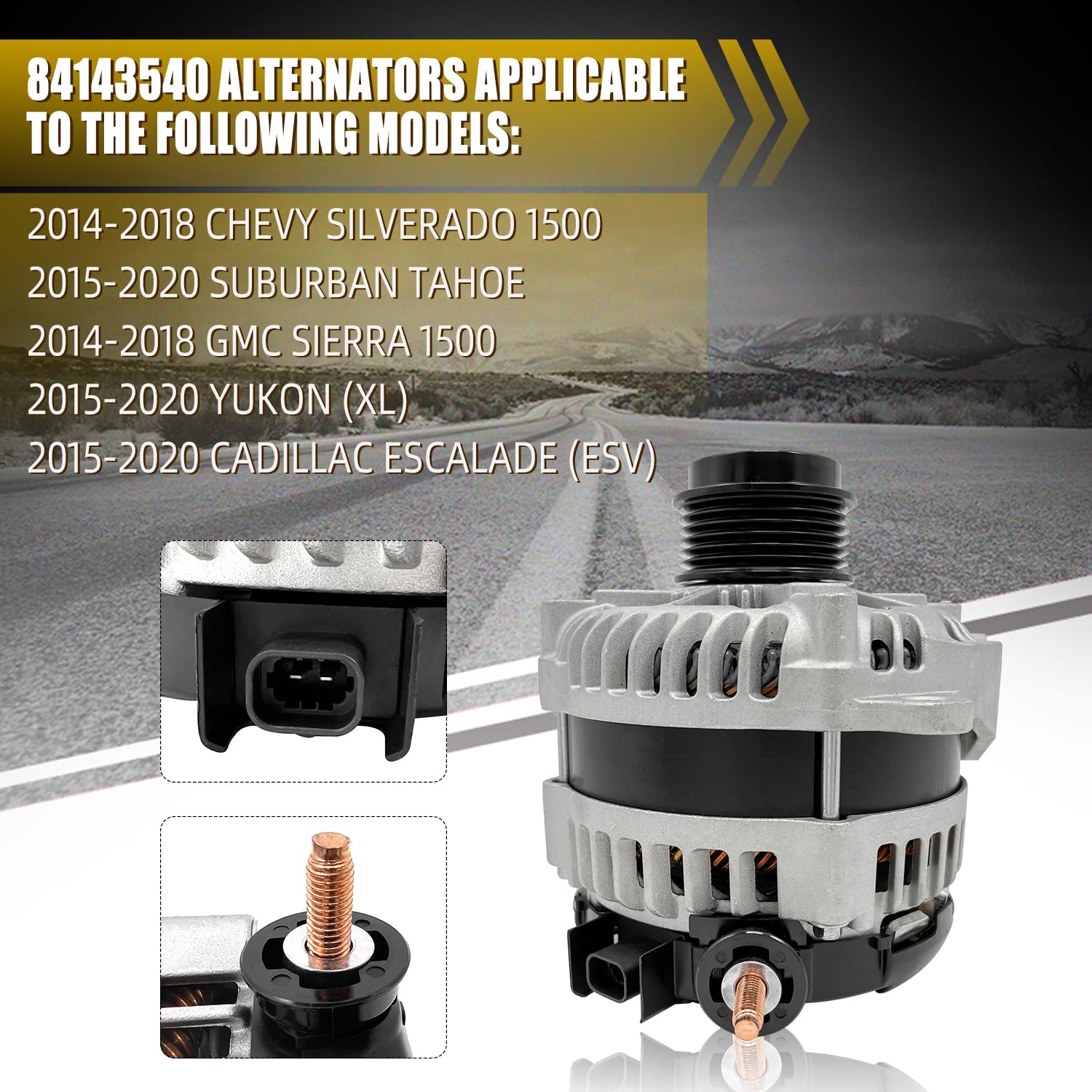 Amazon.com: 84143540 Alternator High Output Alternator 12V 170A 2 