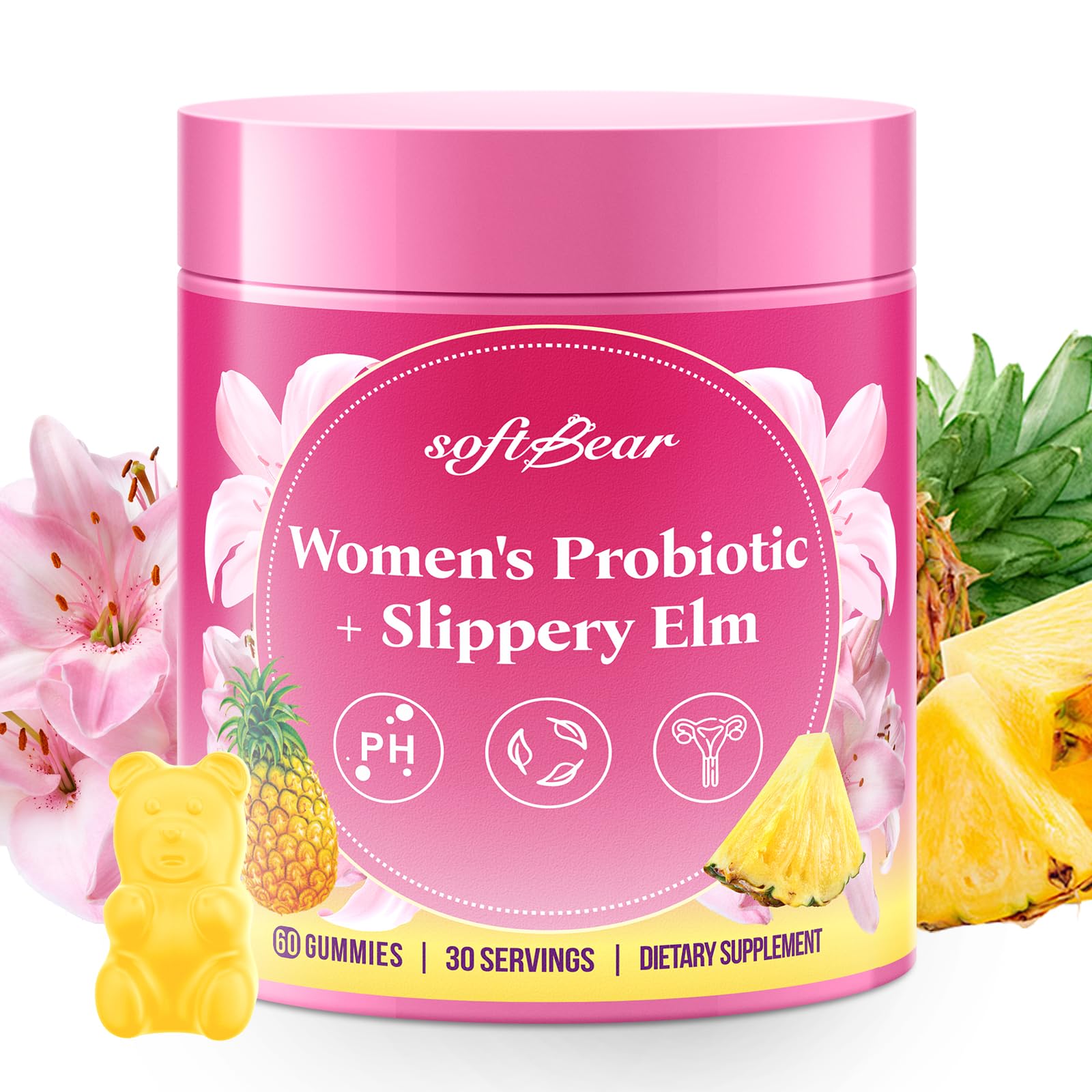 Amazon.com: softbear Womens Probiotic Slippery Elm Gummies