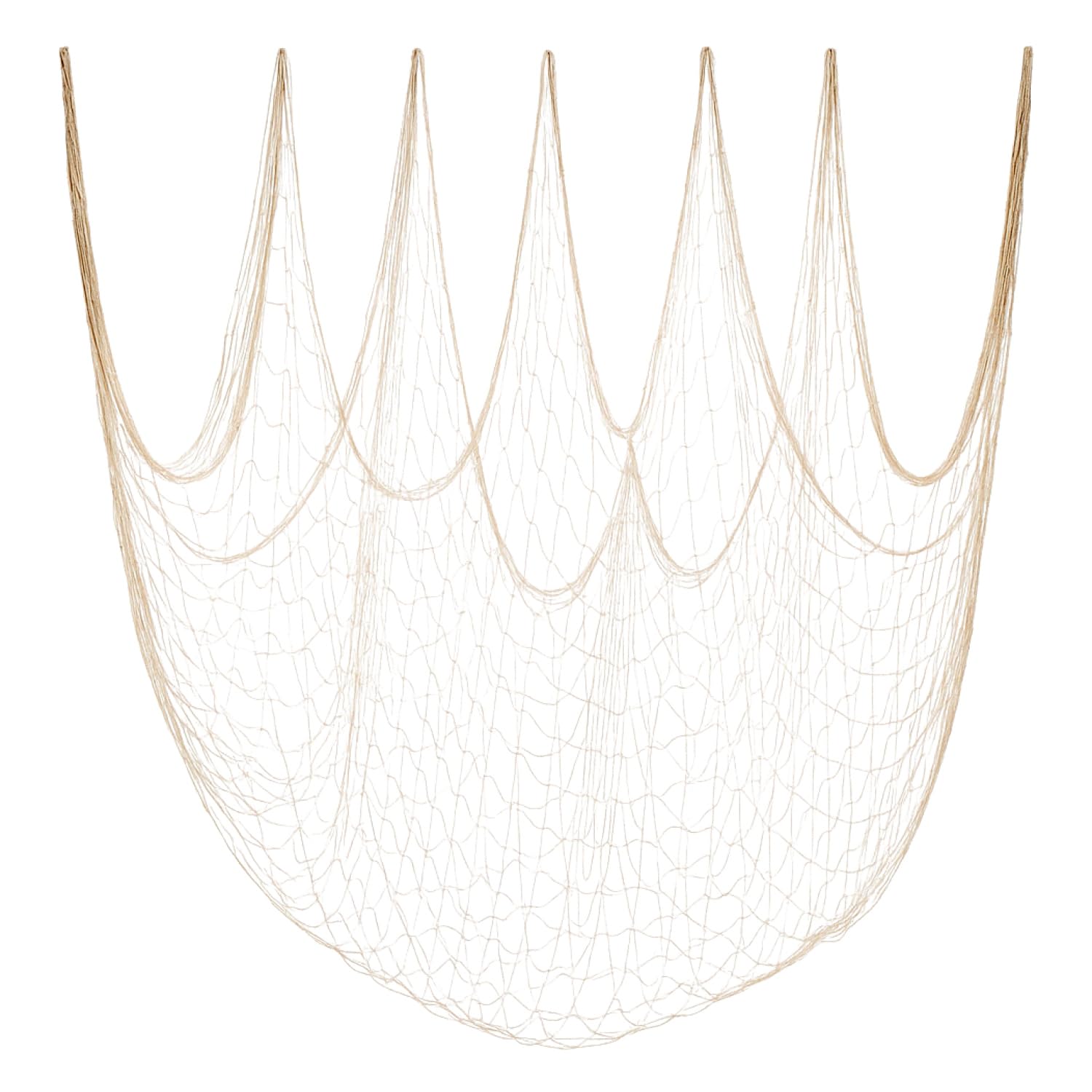 com-four® fishing net for decorating - maritime wall decoration made of yarn - large fishing net for private individuals, hotels and restaurants - sea decoration in fishing style (01 piece - net)