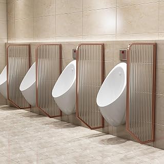 Panel De Pantalla Divisoria Para Orinal, Partición De Inodoro Protección Adicional Y Privacidad Para Hombres, Pantalla De Privacidad Para Orinal, Para Espacio Público/ Baño/ Hotel ( Color : Rose gold