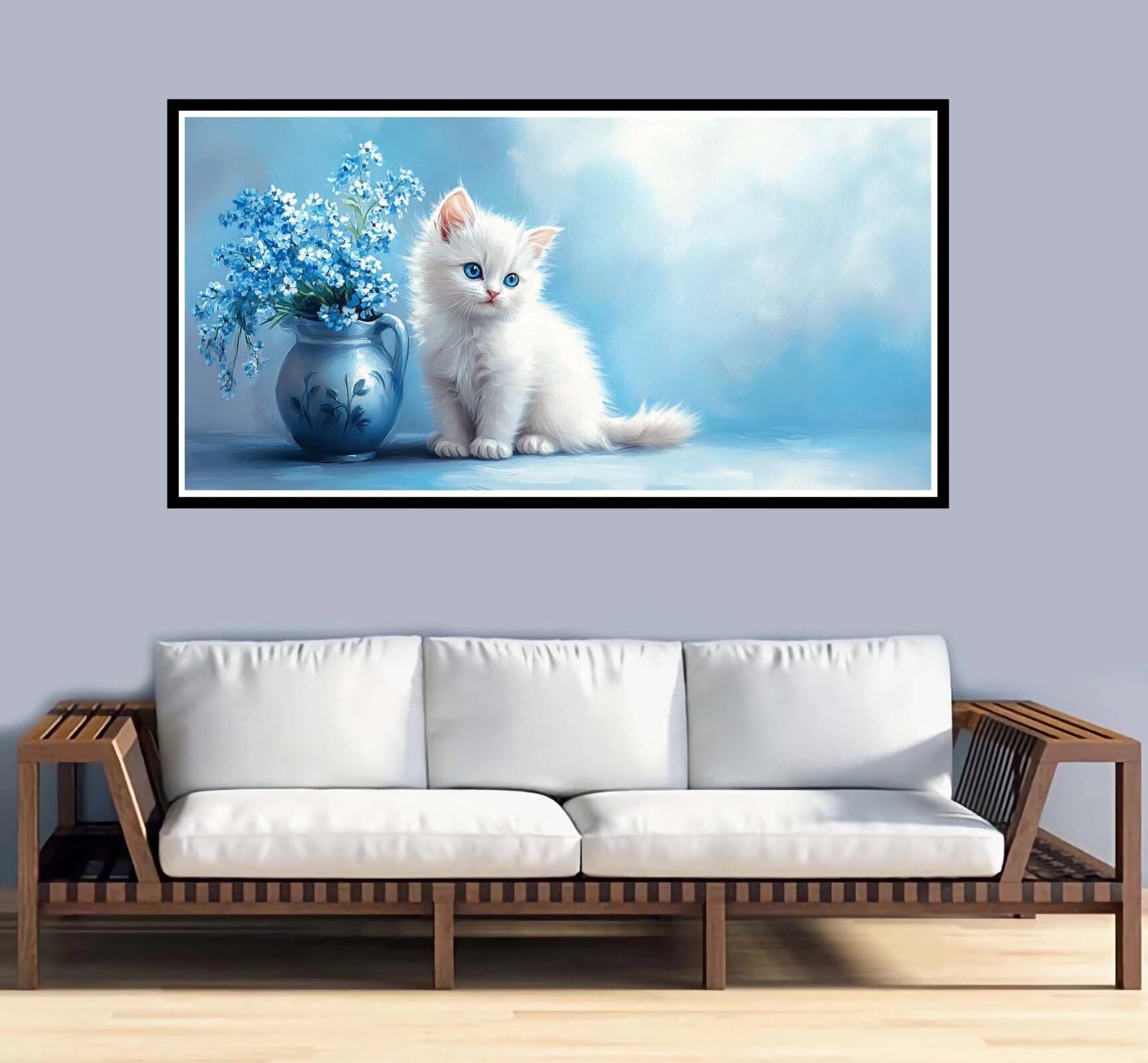 Grande Dipingere con i Numeri 60x120cm Dipingere con i Numeri Adulti Gatto Paint by Numbers Hobby Creativi Adulti e Principianti fai da te Kit Completo Craftoria,Decorazioni Casa Regalo Fiori-y1140