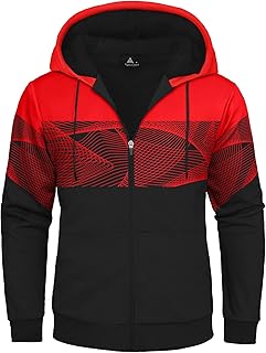 Sponsored Ad - ZITY Men's Zip Up Hoodie Heavyweight Warm Winter Full Zip Fleece Hooded Sherpa Lined Sweatshirt