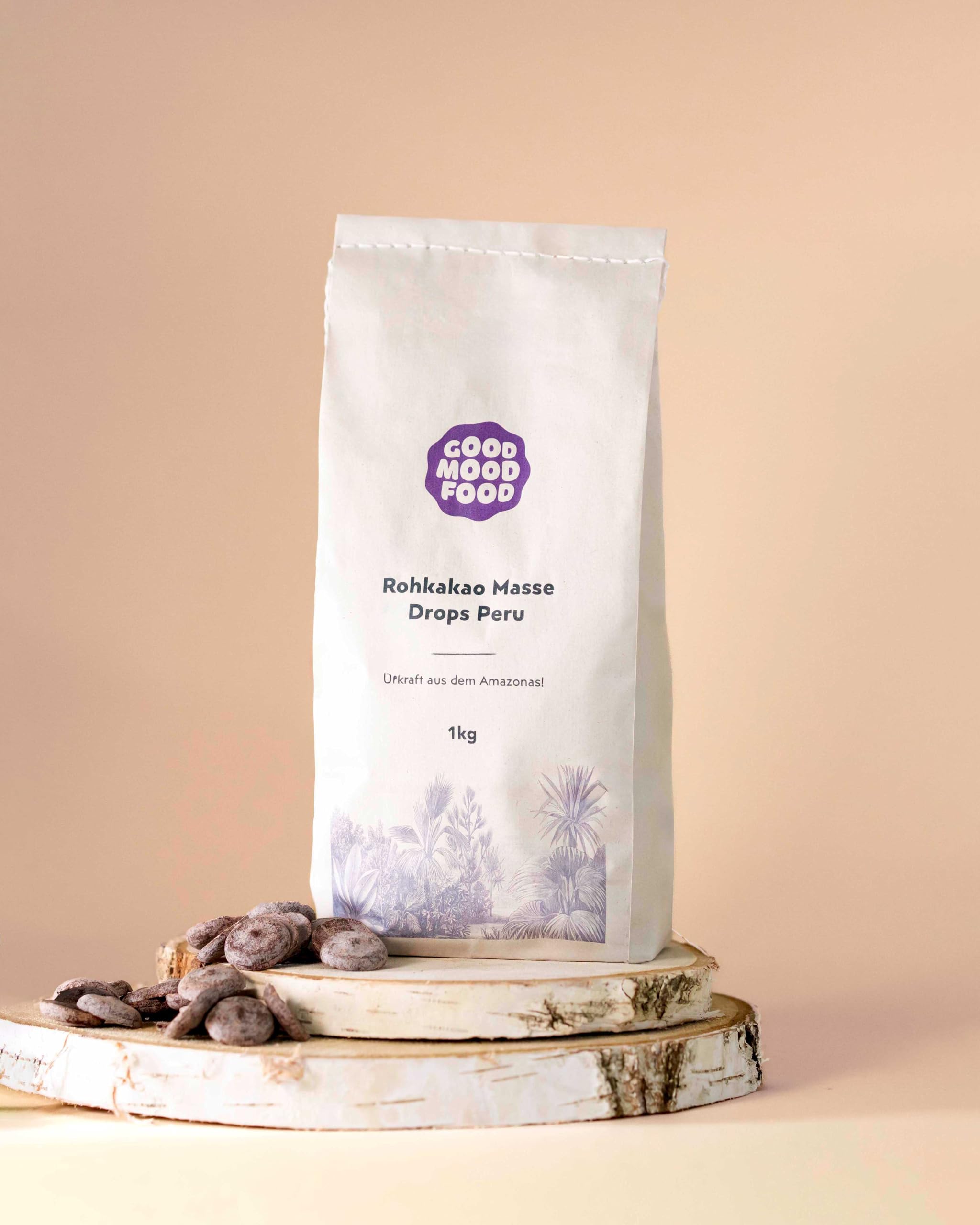 Goodmoodfood Bio Rohkakao Kakaomasse Schokodrops 1kg – Kakao vegan Trinkschokolade Ritualkakao Fairtrade Dark Chocolate