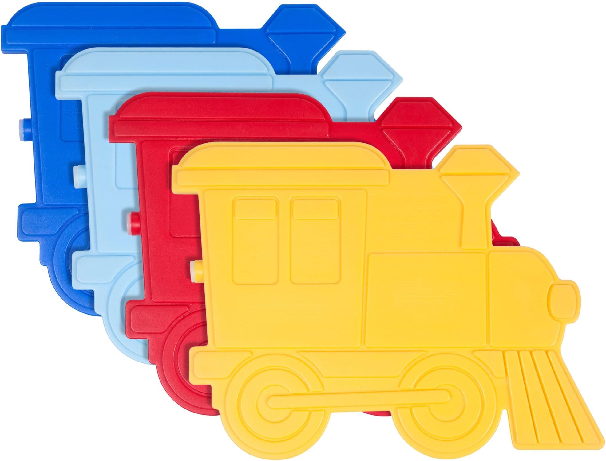 WildkinKids Ice Packs (4 Packs) for Boys & Girls, Perfect for Daycare & Preschool Slim & Reusable Ice Packs, Keep Lunches Fresh & Cool for School & Travel, Portable Ice Packs for Kids (Train)