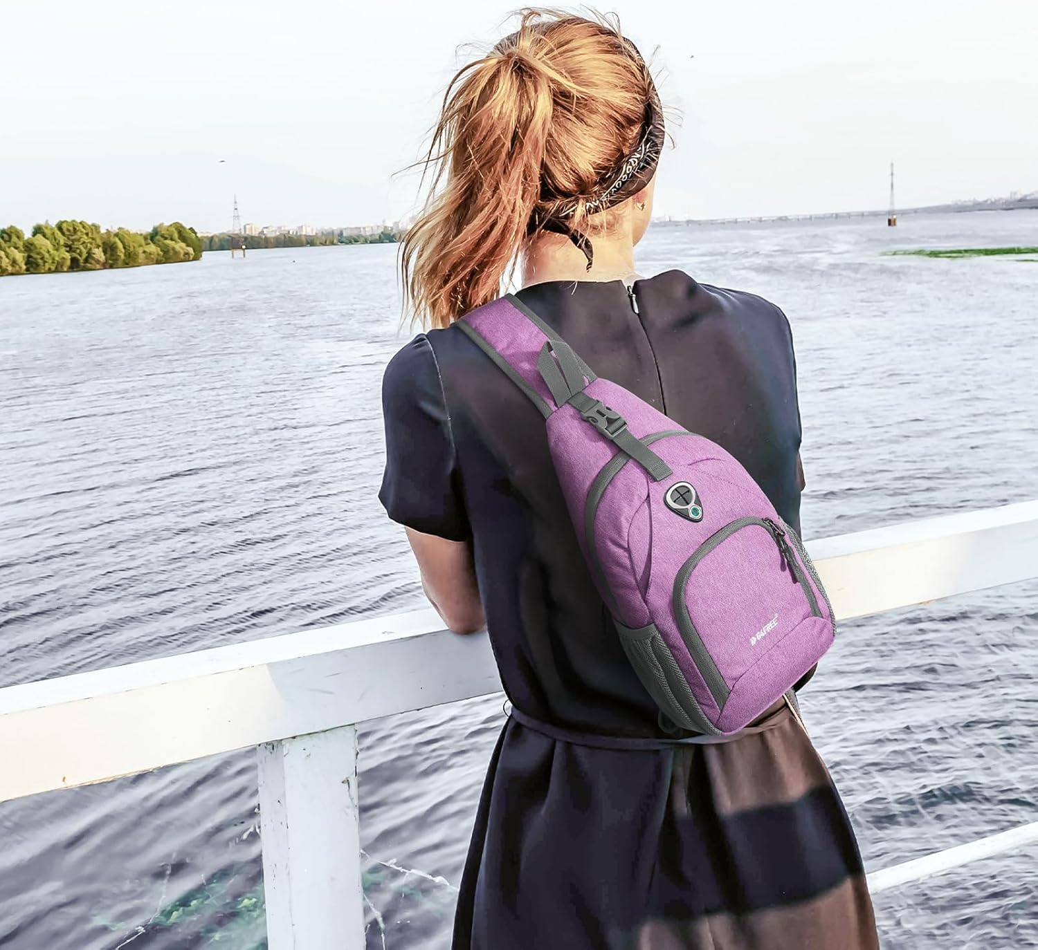 G4Free RFID Sling Bag Crossbody Backpack Small Chest Shoulder Bag Hiking Outdoor - Image 7