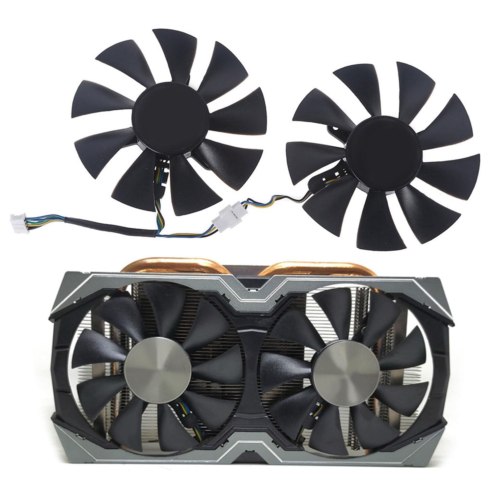 for GTX1070 Bore Diameter 42mm VGA Fan 87mm/3.43in 4Pin 12V 0.5A Cooling Fan GFY09010E12SPA Graphics Card Cooling Fan