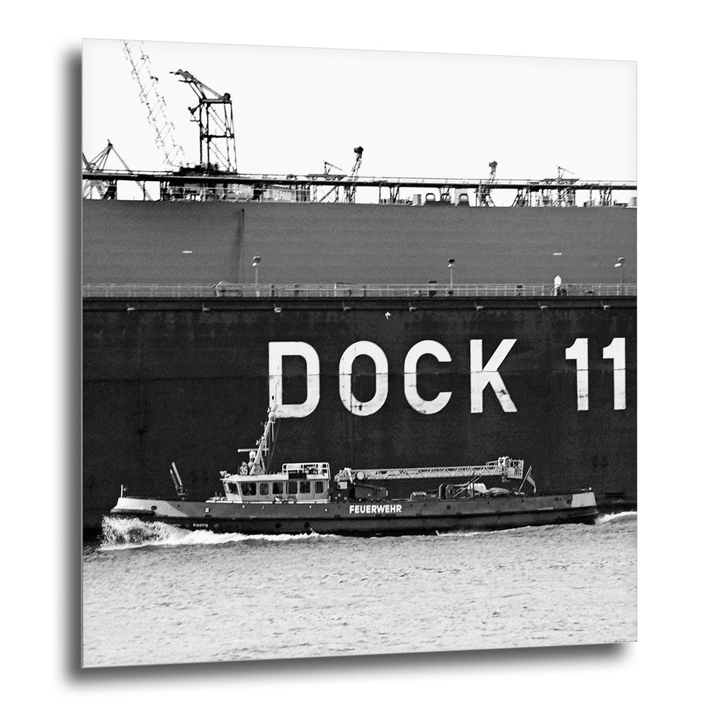Photo Hambourg Dock 11 tableau Aludibond 37x37 cm décoration murale salon design Berlin