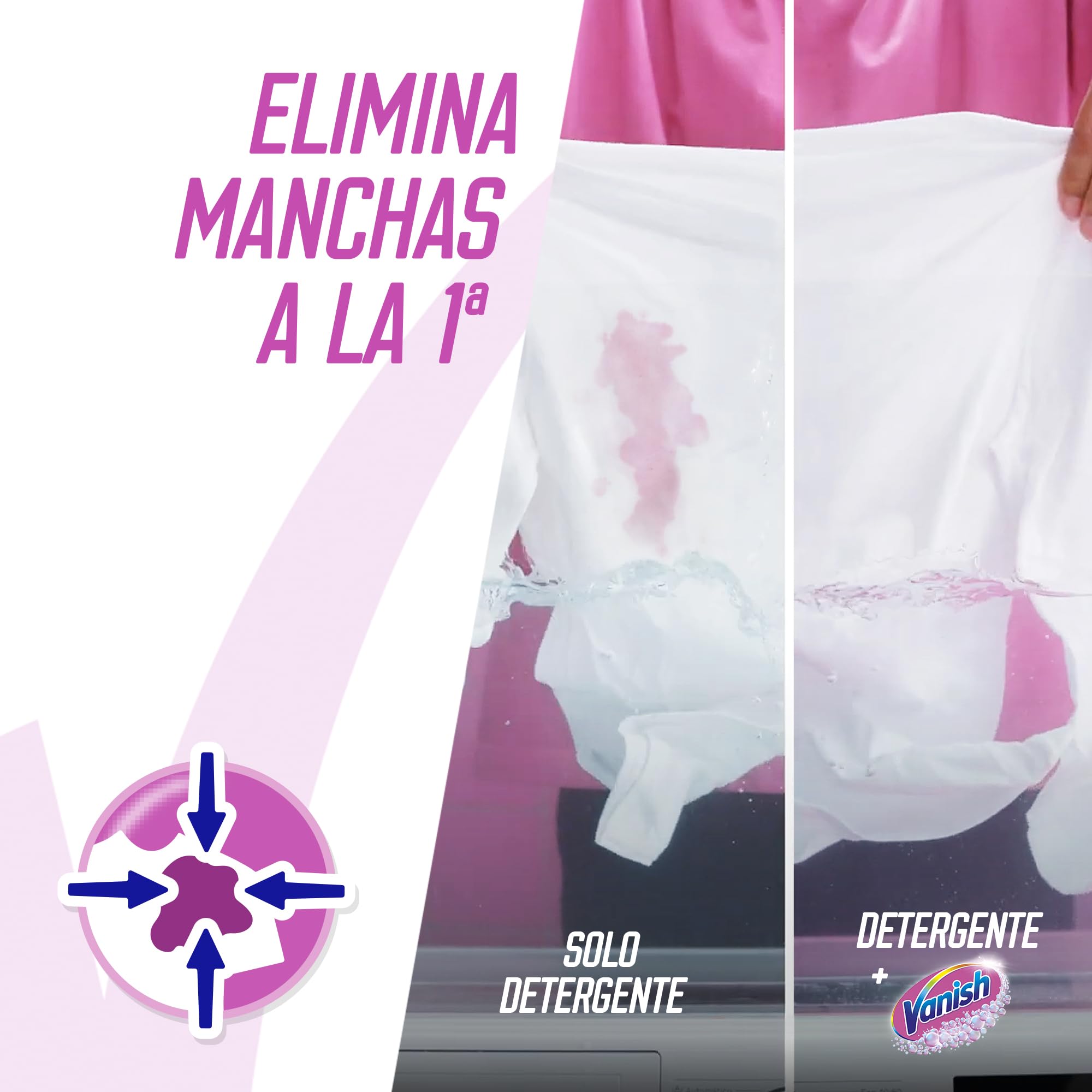 Vanish Oxi Action - Quitamanchas y Blanqueador en Polvo para Ropa Blanca, Sin Lejía - 960gr