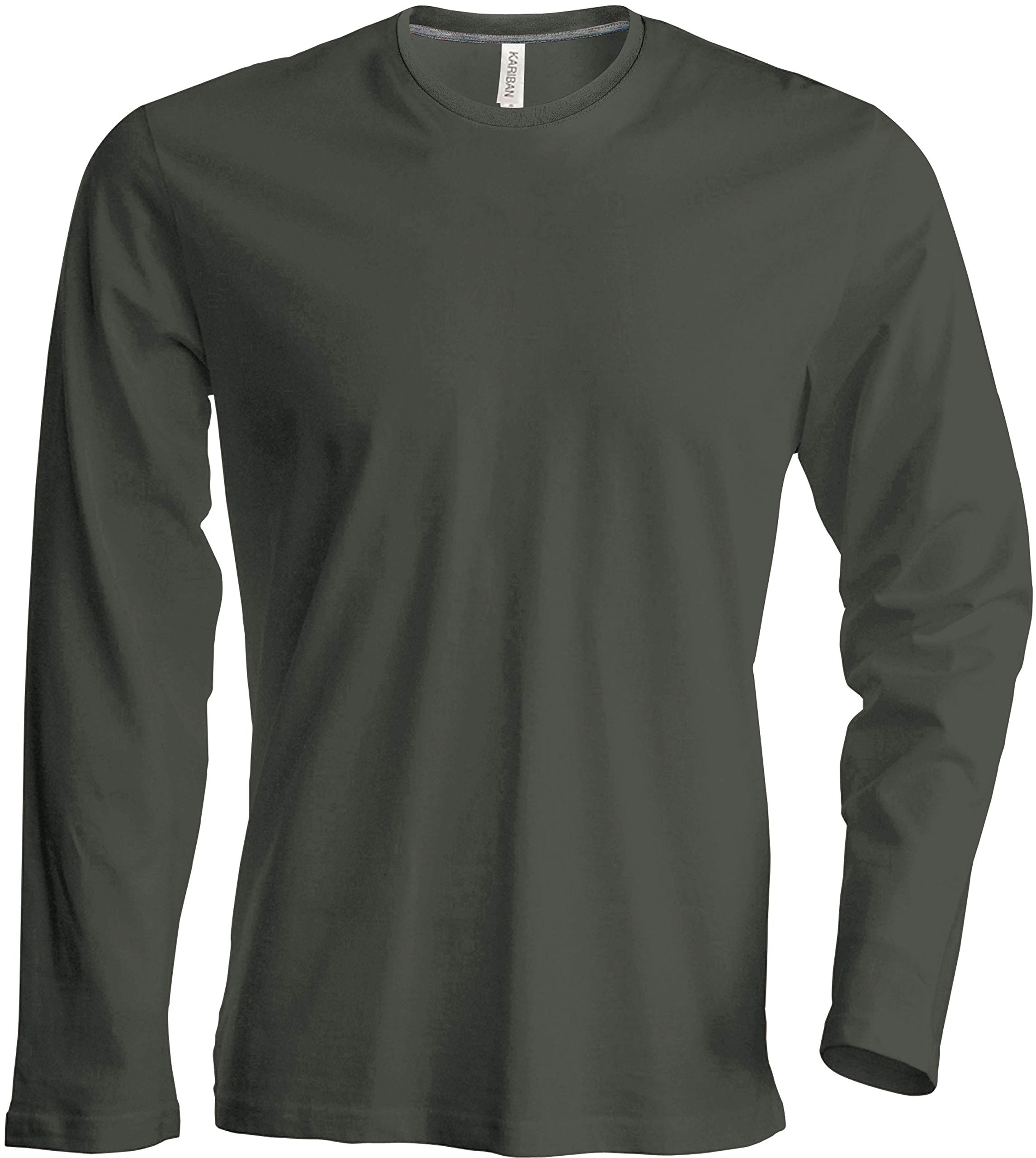 Herren T-Shirt Langarm Rundhals Shirt, Leicht Körperbetont, in 20 Farben und Den Größen S, M, L, XL, 2XL, 3XL u. 4 XL von noTrash2003