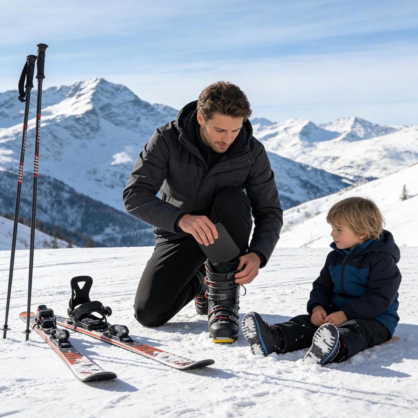 Protège-Tibias de Snowboard,4 Pièces Ski Shin Guards,Mousse de Rembourrage pour Doublure de Botte,Protection de Tibia pour Ski,Épaisse Découpables,pour Hommes,Femmes,Adolescents